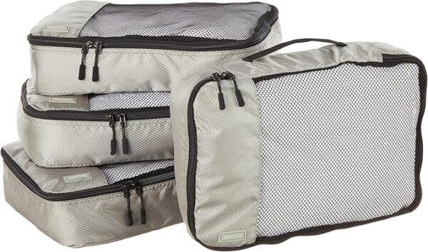 Amazon Basics Packwürfel Set – 4-teilig, Mittelgroß, Grau – Bild 6