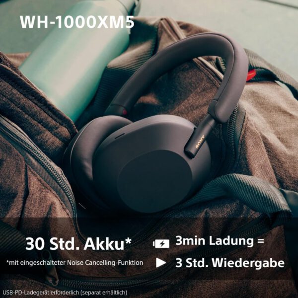 Noise Cancelling Kopfhörer Bluetooth Over-Ear – Sony WH-1000XM5 mit 30h Akku & Hartcase – Bild 7