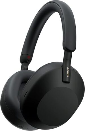 Sony WH-1000XM5 Kabelloser Premium-Kopfhörer mit Noise Cancelling, Bluetooth, kristallklare Anrufqualität, Hi-Res-Audio, bis zu 30 Std Akkulaufzeit, inkl. Hardcase, iOS & Android - Schwarz