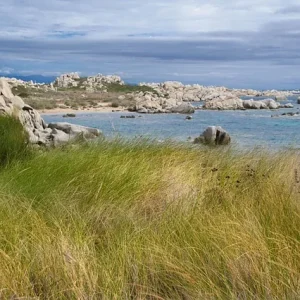 Küstenlandschaft mit Felsen und Meerblick bei Bonifacio – Tour zu den Lavezzi-Inseln und Meereshöhlen